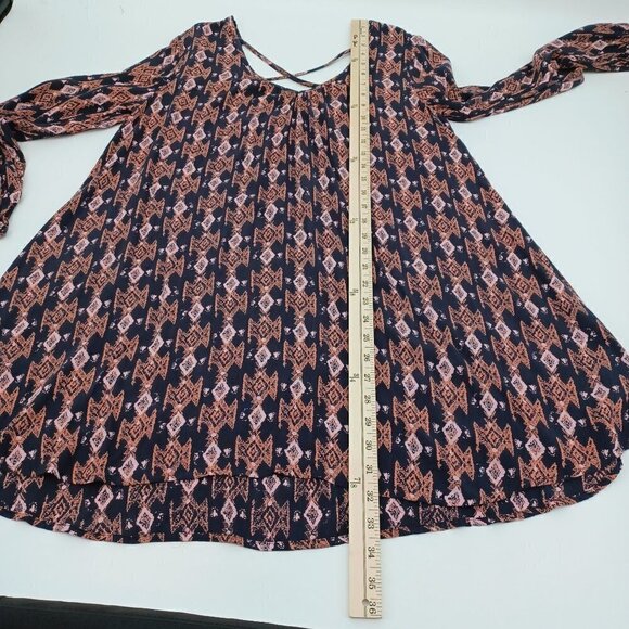 Billabong Tribal Print Shift Dress Women's XS Mini Boho Festival Hippie Beach - Picture 10 of 10